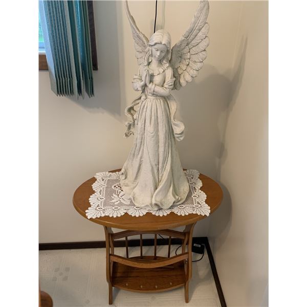 White Angel Statue with Praying Hands