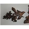 Image 2 : Bronze Finish Wall Decor Set Spinning Wheel Copper craft