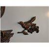 Image 4 : Bronze Finish Wall Decor Set Spinning Wheel Copper craft