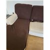 Image 2 : Sectional Sofa with Brown and Beige Covers