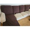 Image 4 : Sectional Sofa with Brown and Beige Covers