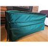 Image 3 : Vintage Green Upholstered Fabric Ottoman