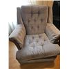 Image 1 : Upholstered Swivel Rocker  Armchair with Wooden Accents