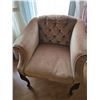 Image 1 : Charming Vintage Upholstered Armchair with Tufted Back