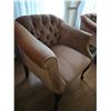 Image 3 : Vintage Charming Upholstered Armchair with Wooden Legs
