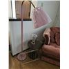Image 1 : MCM Lot Vintage Soft Pink  Lamp, MCM Table, MCM Lamp, Magazine Stand