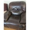 Image 1 : Over Sized Super Comfy Brown Leather Recliner Armchair. Perfect for Relaxing!