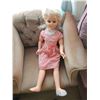 Image 3 : Large Vintage Blonde Doll in Red Striped Dress