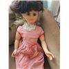 Image 4 : Large Vintage Blonde Doll in Red Striped Dress