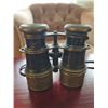 Image 1 : Vintage Brass and Leather  Binoculars, Spy on Your Neighbors in Style!