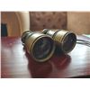 Image 2 : Vintage Brass and Leather  Binoculars, Spy on Your Neighbors in Style!