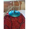 Image 3 : Red Lucite Spaghetti Swag Lamp Pendant 1970s