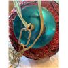 Image 8 : Red Lucite Spaghetti Swag Lamp Pendant 1970s