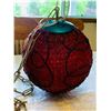 Image 9 : Red Lucite Spaghetti Swag Lamp Pendant 1970s