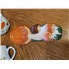 Image 2 : Vintage Set of Five Ceramic Mushroom Mugs with Spoon Holder