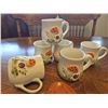 Image 3 : Vintage Set of Five Ceramic Mushroom Mugs with Spoon Holder