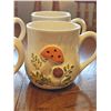 Image 5 : Vintage Set of Five Ceramic Mushroom Mugs with Spoon Holder