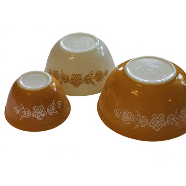Pyrex Mixing Bowls Set Butterfly Gold