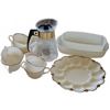 Image 1 : Milk Glass and Glass Tableware Lot