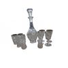 Image 5 : Cut Glass Decanter With 9 Matching Glasses