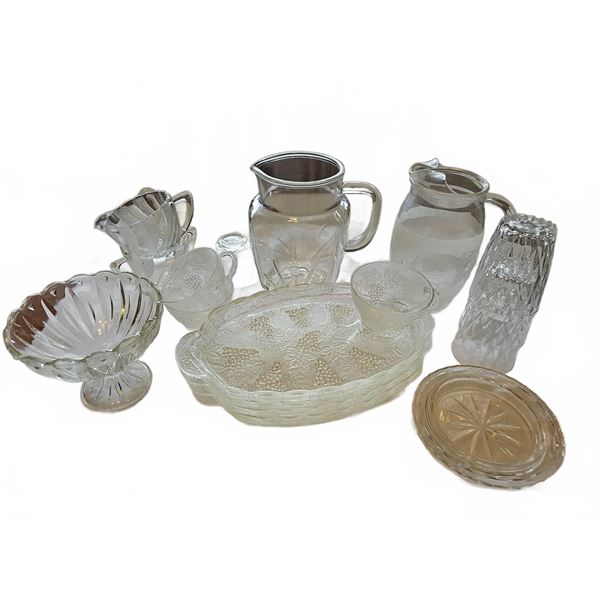 Clear Glass Tableware Set