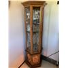 Image 1 : Light Up Glass-Front Corner Display Cabinet With Contents