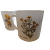 Image 3 : Six White Floral Coffee Mugs