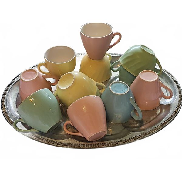 10 English Pastel Ceramic Cups