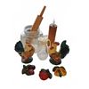 Image 1 : Ceramic Rooster Figurines and Fruit Magnets