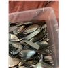 Image 3 : Vintage Flatware Assortment in Plastic Bin
