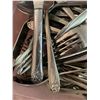 Image 5 : Vintage Flatware Assortment in Plastic Bin