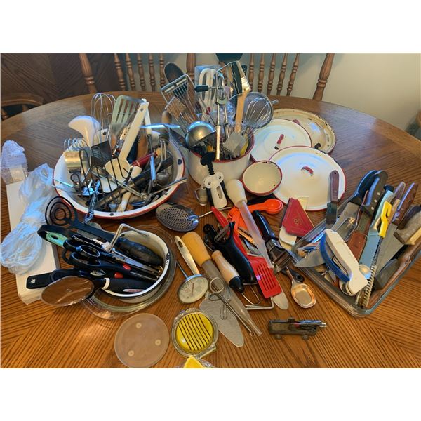 Large Assortment of Kitchen Utensils
