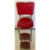 Image 1 : Vintage Red Metal Step Stool Chair