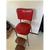 Image 2 : Vintage Red Metal Step Stool Chair