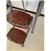 Image 4 : Vintage Red Metal Step Stool Chair