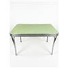 Image 1 : Vintage 50s Green Formica Chrome Kitchen Table