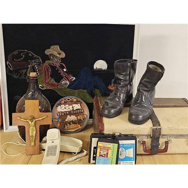 Collectibles Lot With Boots, Art, 8-