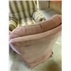 Image 4 : Vintage Blush Pink Upholstered Rocking Armchair