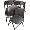 Image 1 : 4 Black Metal Folding Chairs