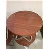 Image 3 : Four Round Wood and Metal Tables