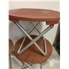 Image 4 : Four Round Wood and Metal Tables
