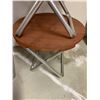 Image 5 : Four Round Wood and Metal Tables
