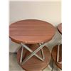 Image 6 : Four Round Wood and Metal Tables