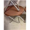 Image 7 : Four Round Wood and Metal Tables