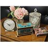 Image 1 : Decorative Items Lot with Clock and Jar