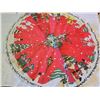 Image 7 : Christmas Decor Lot: Snowman Blow mold small.  Artificial Wreath, Tree Skirt Vintage