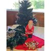 Image 1 : Artificial Christmas Tree with Vintage Santa and Decorations