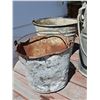 Image 4 : Four Galvanized Metal Utility Buckets