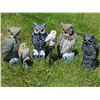 Image 1 : A Real Hoot of a Collection! 6 Painted Outdoor Owl Statues