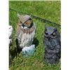 Image 5 : A Real Hoot of a Collection! 6 Painted Outdoor Owl Statues